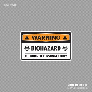 Aufkleber Aufkleber Warnung Biohazard. Nur autorisierten Personal. Sicherheit Zeichen Gefahr wasserdicht und wetterfest für den Außenbereich Innenbereich X4387