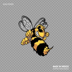 Decal Sticker Bee Hornet Wasp Vespa racing speed Top quality Aggressive Cartoon XWWW9
