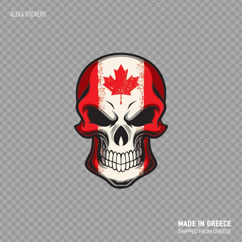 decal sticker flag skull canada car decoration motorcycle