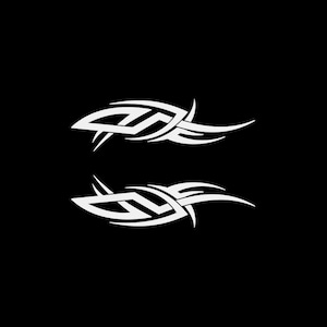 Aufkleber Sticker Tribal Racing Design geflammt Helm Motorrad hochwertig für Motorrad Auto Jet-Ski Dekoration ZZZZ6