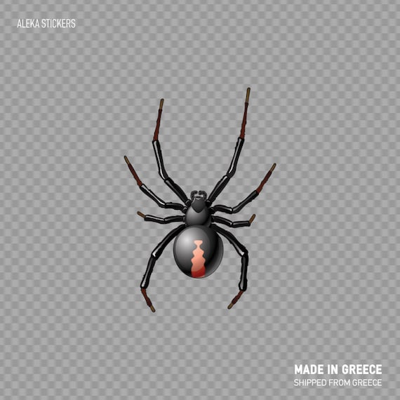 Decal Sticker Venomous Spider Black Red X56w7 Etsy