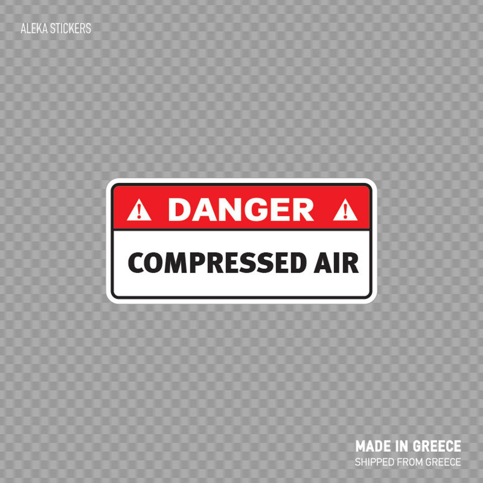 Decal Sticker Danger Compressed Air Industry Safety Etsy
