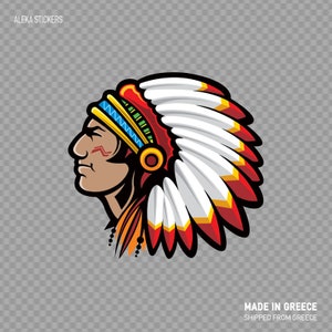 Decalcomania adesivo indiano navajo apache cherokees Geronimo Oglala Lakota Corvo Sioux Buffalo Bill Blackfoot X