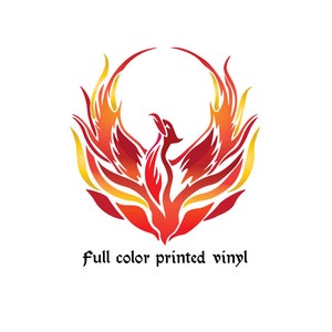 Decal Sticker Phoenix Rising From The Fire flamed Fantasy easy rider Ancient mythological Top quality vinyl High detailed  W9629