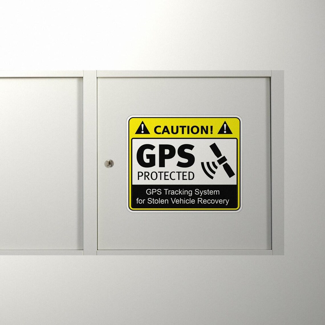 Part Tracker Sign GPS Protected Sticker Decal – Caution Warning Sign for GPS Tracking ...