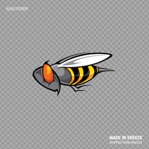 Sticker Decals Bee Wasp Hornet Illustration st5 XR5W8