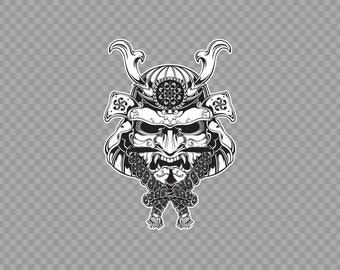 Decal Sticker Samurai Warrior Mask Martial Arts traditional Top Quality print  W8764