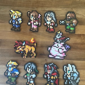 Final Fantasy VII: Perler Bead Sprites - Cloud, Aerith, Sephiroth, Etc.