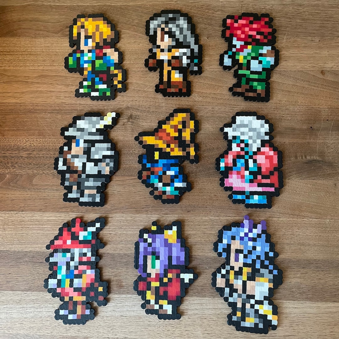 Final Fantasy IX: Perler Bead Sprites - Zidane, Garnet, Vivi