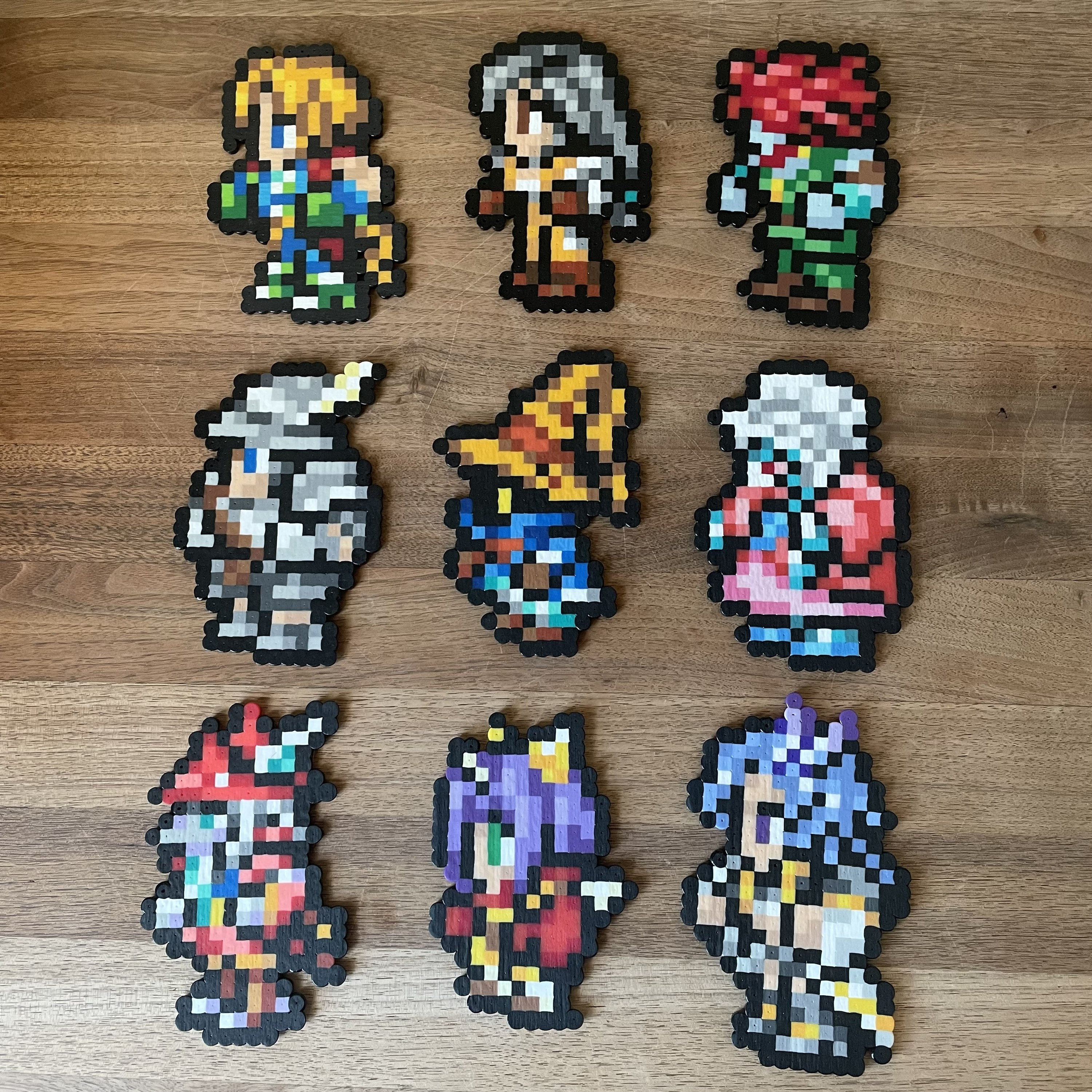 Final Fantasy IX: Perler Bead Sprites - Zidane, Garnet, Vivi