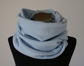 Loop, warm fleece round scarf Honey D Loop, light blue loop, other colors