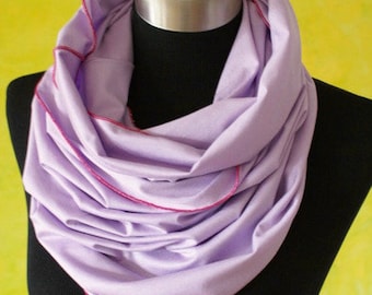 Honey D Loop Lilac Scarf by sunnyloop, lilac, infinity Jersey Scarf