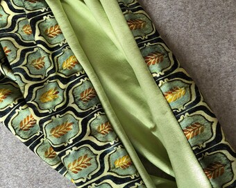 Loop , loopschal Seidenanteil Lemongreen Print / Uni Green Lucy DLoop*, Rundschal,Loop
