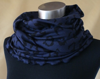 Loop scarf + arm warmers panthera azurra, set, cotton, loop scarf, arm warmers, reversible arm warmers