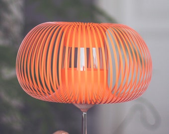 Halloween Lanterns for wine glasses, Vintage 70s Lamp shade, Space age lantern, Set of 2/4/10 orange MADAME O