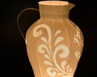 Bembel Licht, Frankfurter Apfelwein Windlicht, Ebbelwoi Lanterne, cadeau original de Francfort, excl. Verre