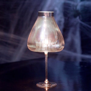 Halloween Lamp shades for wineglasses, Tea light Table lamp, Wine glass Lantern, MISS MOLLY Set of 4 image 4