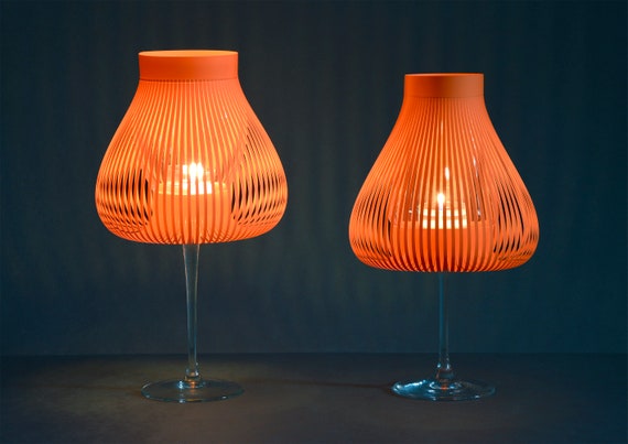 Tea light glass lamp shades deals