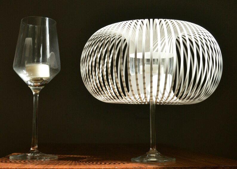 Windlicht-Lampenschirm Für Weinglas – „HOME Sweet HOME“ Motiv, 9,5 Cm Hoch, Ohne Glas