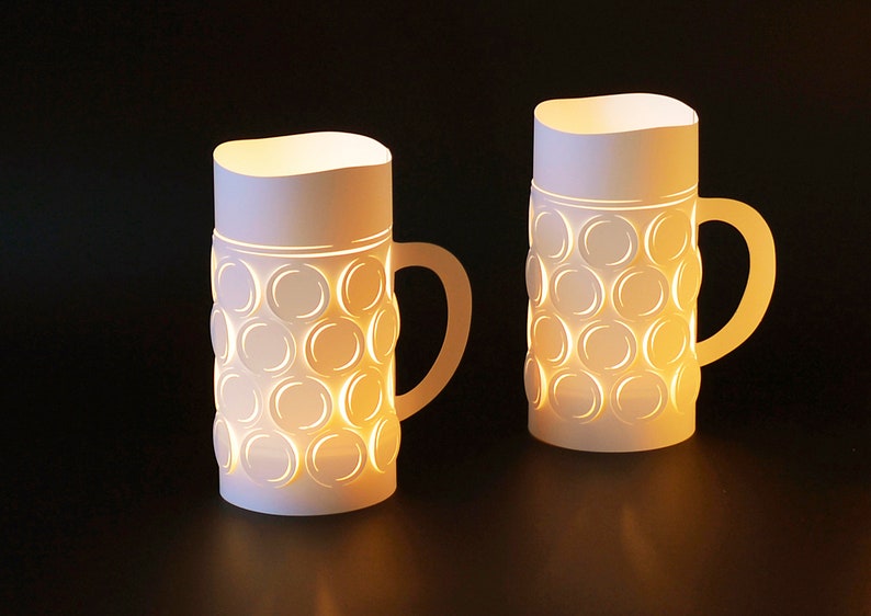 Beer mug Lanterns Christmas Decoration Bavarian Present for Etsy