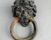 Vintage cast iron Loin head door knocker