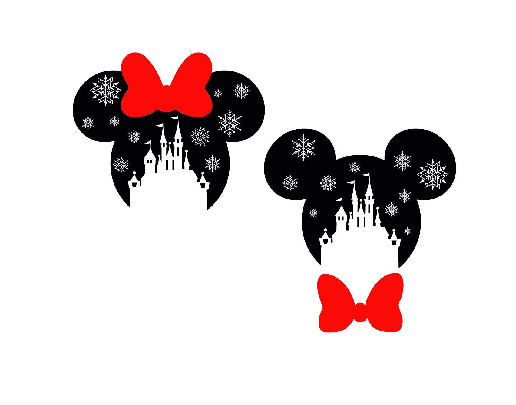 Download Christmas Mickey Minnie SVG snowflake svg Disney Clipart ...
