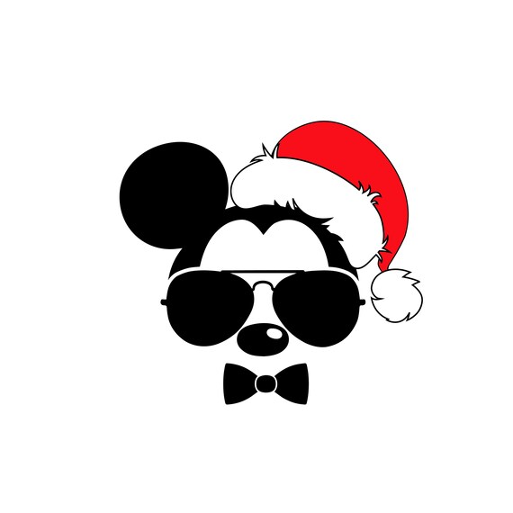 Download Mickey Mouse Mickey Mickey head Disney Santa hat | Etsy