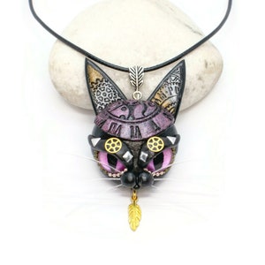 Steampunk Cat Jewelry, Steampunk Sphinx, Egyptian Jewelry, Steampunk Necklace for Women, Sphinx Jewelry, Steampunk Pendant, CatLoversWorld