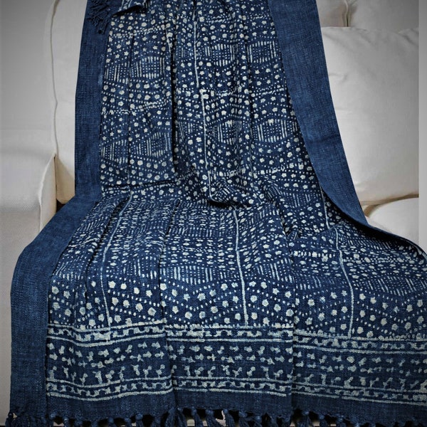 Indigo Mudcloth Etsy