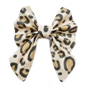 Noeud papillon/marine marinière imprimé animal - Sur le col - Noeud papillon pour chien - Accessoires chien - Imprimé léopard