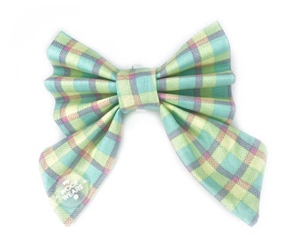 Spring Plaid Sailor Bow/ Bow Tie