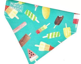 Ice Lolly Bandana - Summer Dog Accessories - Dog Bandana - Personalised Bandana - Over The Collar