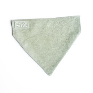 Spa Bandana - simple pale green dog bandana - customisable dog accessory