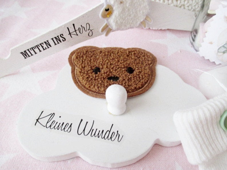 zuckersüsses Babyshower Set TEDDY / 7 teilig / Baby / Babyparty / Geschenkset / zur Geburt / Geschenk / neutral Bild 2