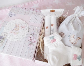 zuckersüsses Babyshower - Set 4 teilig / Baby / Babyparty / Geschenkset / zur Geburt / Geschenk / Girl / Mädchen