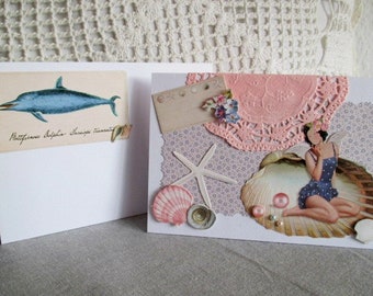 romantique carte Tilda / greeting card / enveloppe / 3D