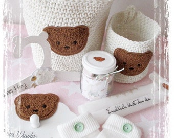 Ensemble de baby shower doux TEDDY / 7 pièces / bébé / baby shower / coffret cadeau / pour la naissance / cadeau / neutre