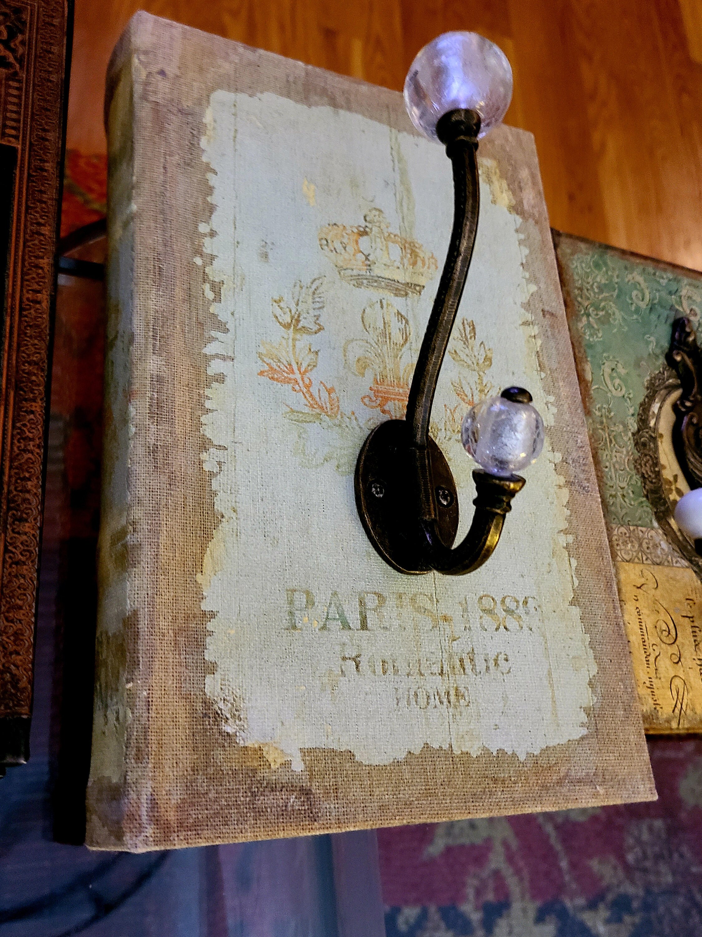 Paris Book Box Hook Hanging Book Display Hiding Objects Unique Etsy