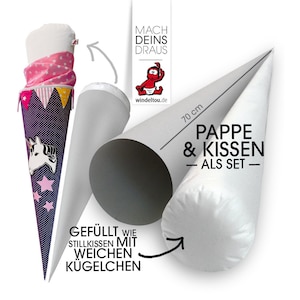 Set de manualidades 70 cm cono escolar de tela, forro y cartón
