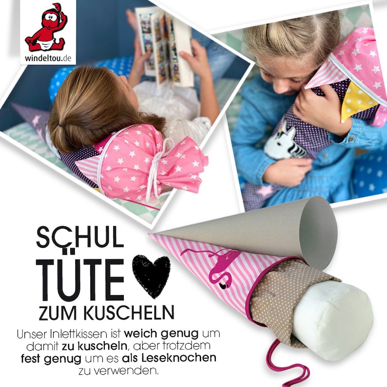 Inlettkissen für 70 cm Schultüte Bild 2