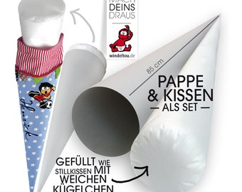 Bastelset 85 cm Schultüte, Inlett und Pappe