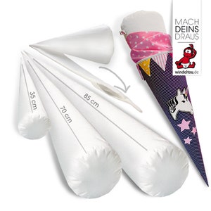 ticking vacío 35 cm, para llenarse uno mismo / cojín para cono escolar / cojín para bolsa de hermanos