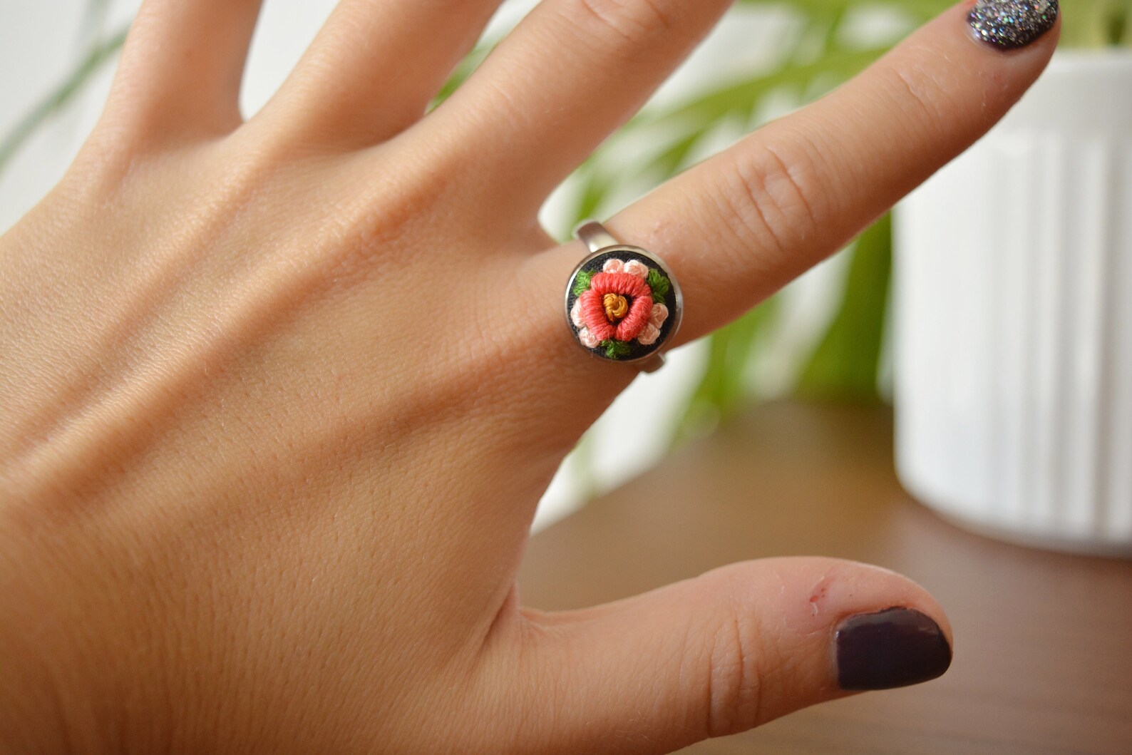 Mini adjustable embroidery ring  etsy Mini adjustable embroidery ring  etsy