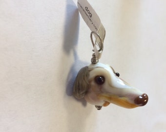 Glass Dog Pendant