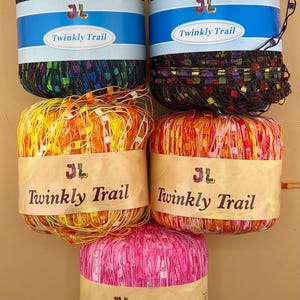 1 skein JL Twinkly Trail ladder yarn   5 colors available