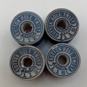 4 Spools Belding Brothers Buttonhole Twist 10 yards each 3 colors 1” spools
