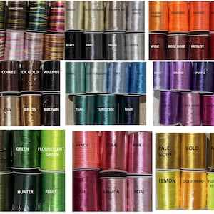 2MM Satin Cord Rattail -64 colors available - 100 yard rolls Purchasing 1 roll!