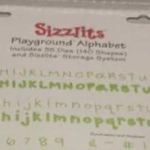 Sizzix Sizzlits Alphabet Dies Playground With Case Upper, Lower