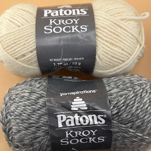 1 skein 50gr Patons Kroy Sock 2 colors available