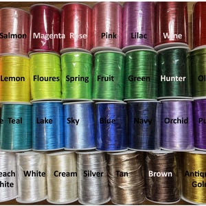 2MM Satin Cord Rattail -33 colors available - 100 yard rolls